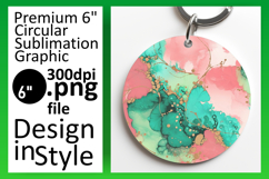Sophisticated Round Design Keychain Art , Abstract Pattern Product Image 1