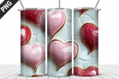 Valentines Love Skinny Tumbler PNG Wrap| Valentines Tumbler Product Image 5