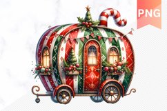 Christmas Whimsical Caravan - Clipart PNG Design Product Image 1