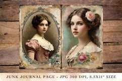 Printable Junk Journal Pages victorian woman girl 32 Product Image 1