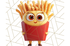 Cute Food PNG Clipart, 3D Adorable Kawaii Characters Png Product Image 4