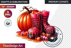 Halloween Character Boots - Spooky Gothic Clipart PNG Product Image 1