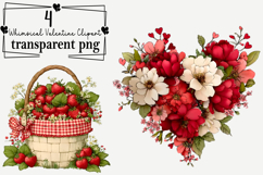 Whimsical Valentine Clipart Watercolor PNG Product Image 1