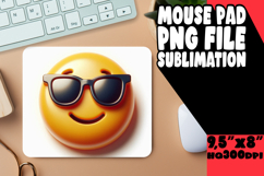 Whimsical Desk Mat Sublimation PNG, 3D Emoji Product Image 1