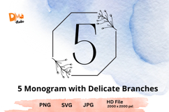 Monogram with Delicate Branches Product Image 1