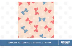 American 4th of July Patriotic Coquette Bow Seamless Pattern Product Image 2