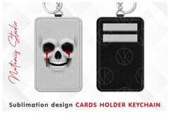Funny Skull Design - Cards Holder Keychain Product Image 1
