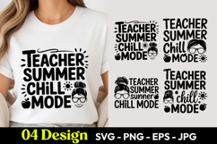 Teacher Summer Chill Mode SVG PNG Product Image 1
