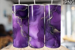 Purple Luxury Alcohol Ink Tumbler Wrap -High Quality 300 Dpi Product Image 1