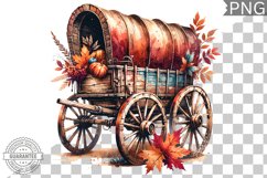 Fall Wagon Garden Sublimation - Fall Clipart PNG Design Product Image 1