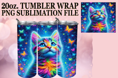 Enchanted days 20oz tumbler wrap, Cat Product Image 1