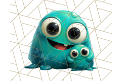 Slime Monster Clipart, Colorful Goo Graphics Png Product Image 4