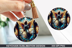 Angel Keychain Sublimation - Christmas Keychain PNG Design Product Image 1