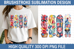 4th of July Brushstroke Sublimation - Patriotic Brushstroke Product Image 1