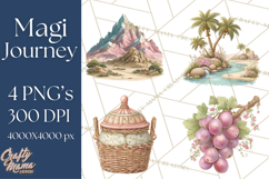 Gifts of the Magi Clip Art, Christian Christmas PNG Clipart Product Image 1