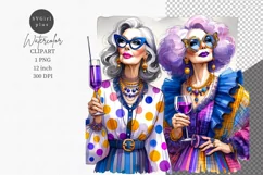 Elderly woman, Mother's day, Party clipart Product Image 1