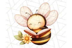 Adorable Bee Clipart PNG, Kawaii Bumblebee Illustrations Product Image 4