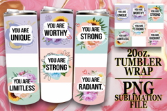 Bright journeys 20oz tumbler wrap, Quote Product Image 1