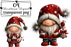 Cute Santa Claus Christmas Clipart Watercolor PNG Product Image 1