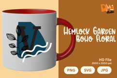 Hemlock Garden Boho Floral Monogram Product Image 1