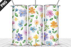 Flowers Tumbler Wrap | Sublimation Design | Tumble PNG Product Image 5