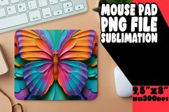 Butterfly Bliss Sublimation Mouse Pad - 3D Design Product Image 1