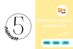 Gentle Lily Initial Monogram Product Image 1