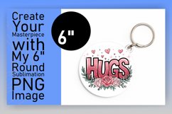 Whimsical Round Design Keychain PNG , Valentines Product Image 1