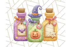 Kawaii Halloween Clipart Cute Kids and Candy Elements Png Product Image 4