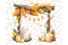 Cottagecore Halloween Clipart Cozy PNG, Autumn Fall Png Product Image 4