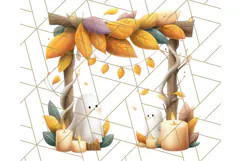 Cottagecore Halloween Clipart Cozy PNG, Autumn Fall Png Product Image 4
