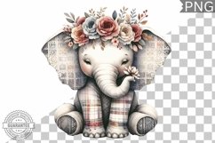 Floral Crown Elephant Sublimation - Clipart Bundle Product Image 8