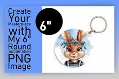 Cute Circle PNG Car Coaster Design , Cute Bunny Product Image 1