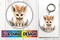 Exotic Bohemian Fauna &amp; Flora Circle Sublimation Charm Product Image 1