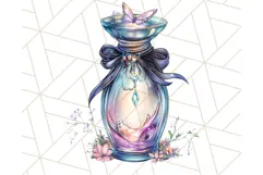 Gothic Fairy & Potion Clipart, Dark Fantasy PNG Printable Product Image 4