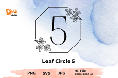 Leaf Circle Monogram - Elegant Botanical Letter JPG|PNG|SVG Product Image 1