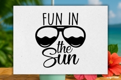 Fun In The Sun SVG Engraved | Beach Quotes SVG Product Image 2