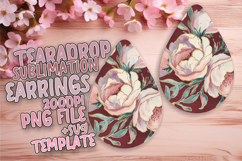 Charming Teardrop Design for Craft Projects , Flower Pattern Product Image 1