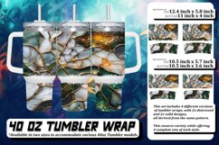 Golden Oasis Tumbler Wrap Design: Glitter Sublimation,Spring Product Image 1