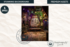 Horrific Carnival Backdrop Creepy Circus Halloween Product Image 1