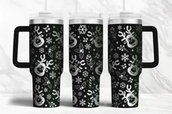 40oz Tumbler laser svg wrap| Festive Christmas Clipart Product Image 3