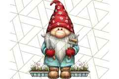 Farmer Gnome Clipart, Cute Farm Gnomes PNG Illustrations Product Image 4