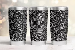 Tumbler laser svg| 20oz Tumbler Mexican Sugar Skull wrap Product Image 2