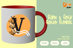 Fern &amp; Folk Boho Floral Monogram Product Image 1
