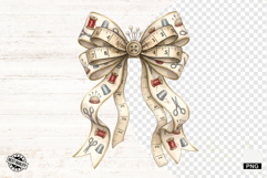 Sewing Measuring Tape Bow PNG Product Image 1