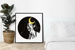 Celestial woman png, Witch svg, Mystical girl svg, Witchy Product Image 3