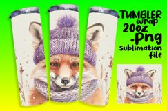 Festive Winter Animal Wrap Sublimation 20oz Product Image 1