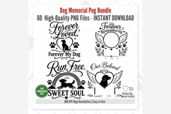 Dog Memorial PNG Bundle, Pet Loss Quote Clipart, Rainbow Product Image 7