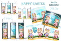 Happy Easter Tumbler Sublimation 20 Oz Product Image 1