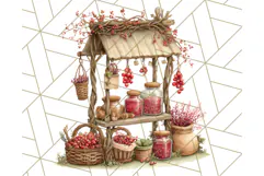 Acorn Village Clipart PNG, Fall Animal Png Product Image 4